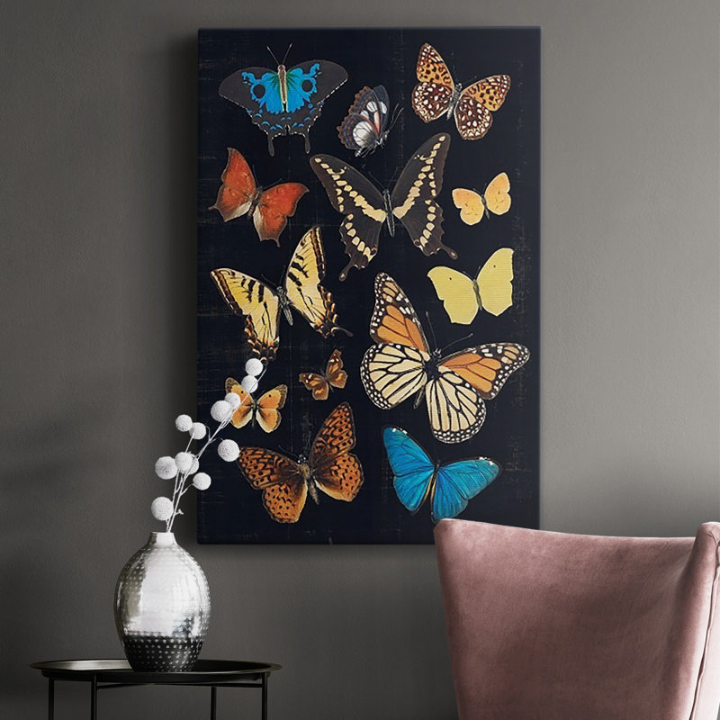 Toile tendue avec châssis de collection Collutter Flutter IV - prête à être accrochée, H 36 po x l 24 po x P 1 po