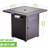 Marae Square Stainless Steel Propane Smokeless Fire Pit Table with Lid-639641787