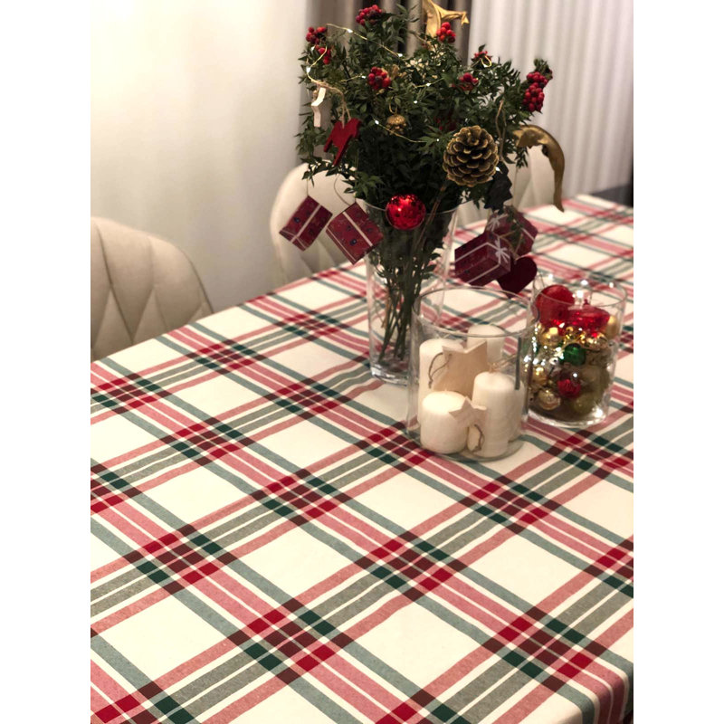Scotch Plaid Tablecloth, 94" L x 63" W