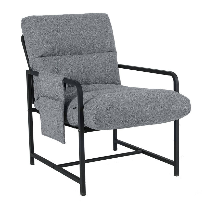 Obet 59cm Wide Tufted Armchair, Grey