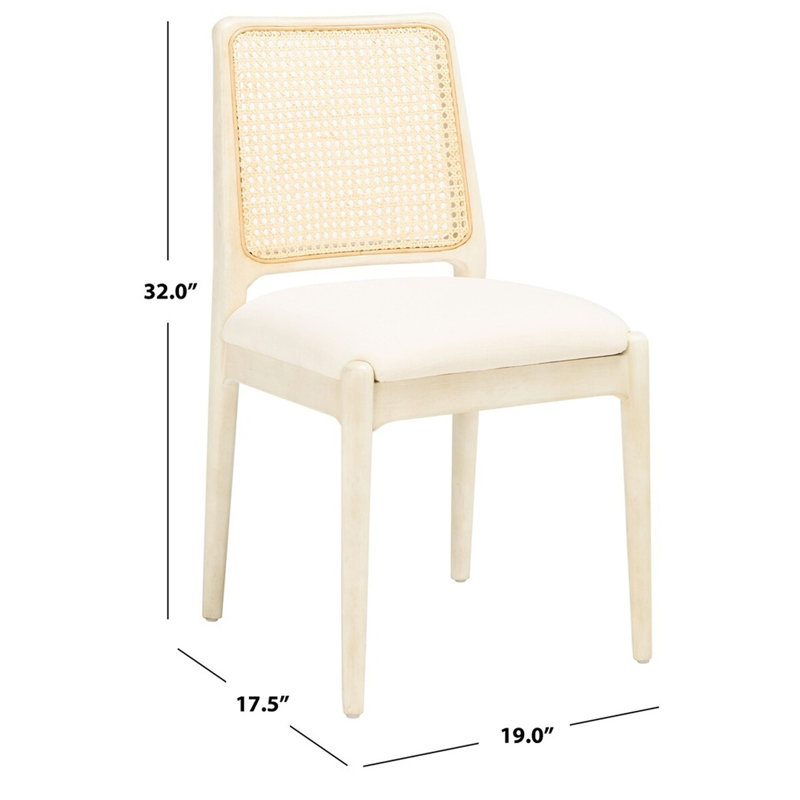 Chaise d'appoint Molinari, Naturel / blanc