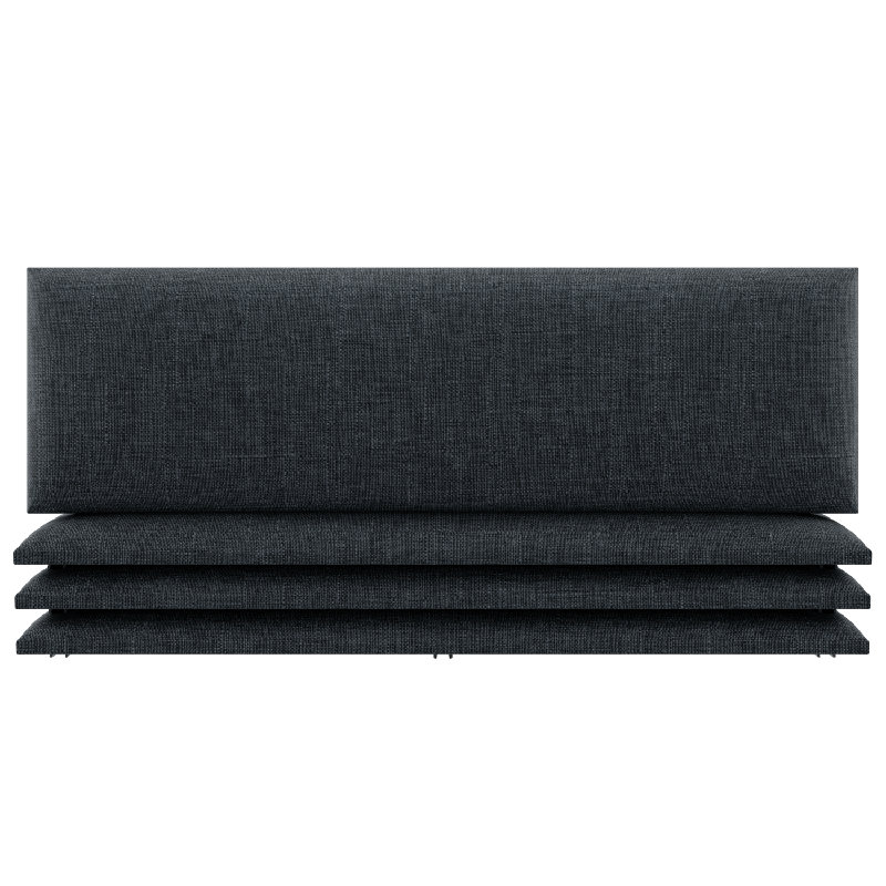 All Upholstered Headboard, Weave Blue Denim, Large