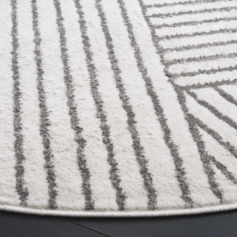 Tapis de performance géométrique Ifeoma, Rond 6 pi 7 po