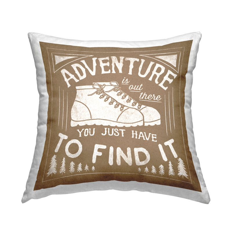 Coussin décoratif Motivation Adventure par Laura Marshall