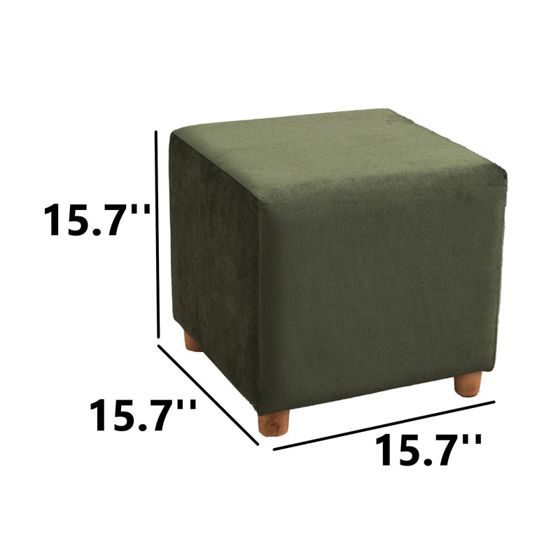 Repose-pieds Brout, Polyester / coton vert