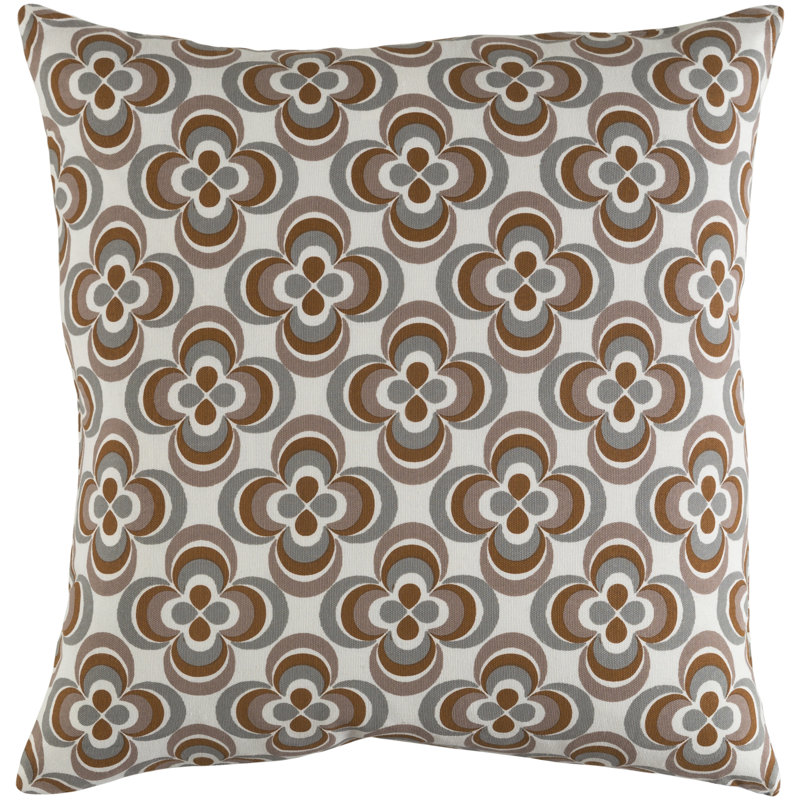 Murrin Cotton Throw Pillow, Gray Multi