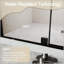 Porte de douche à charnière en verre semi-sans cadre avec verre trempé de 6 mm - Largeur réglable-129512998