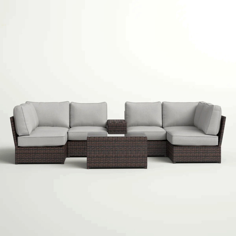 Ensemble de conversation d'extérieur pour 4 personnes avec coussins entièrement assemblé
