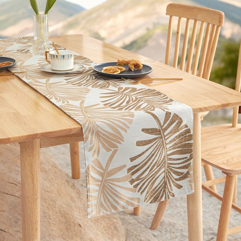 Postfield Floral Cotton Table Runner, Blue