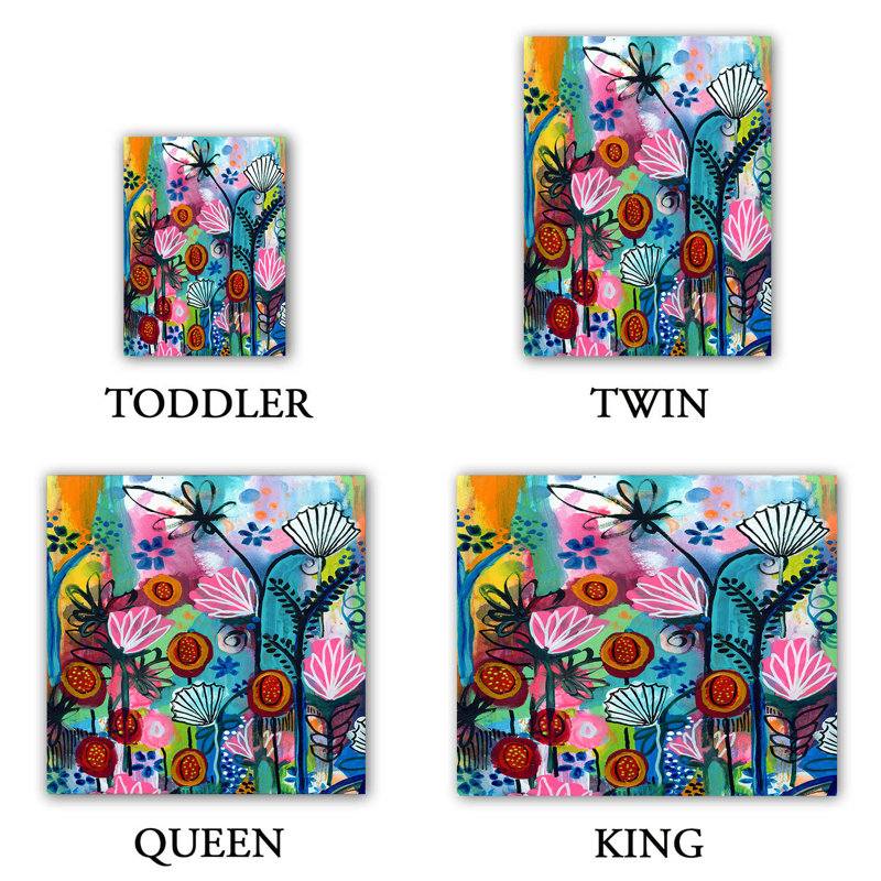 Floral Duvet Cover, 1 Queen Duvet Cover + 2 Standard Shams
