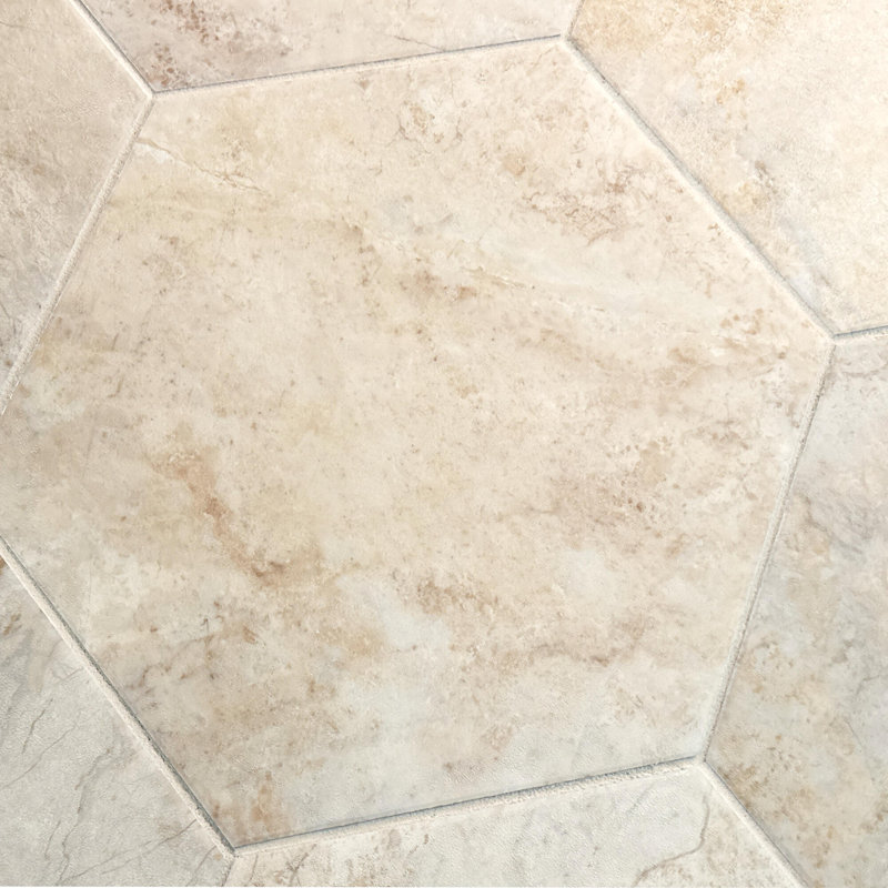NEW ADURA®APEX with Microban® Luxxe Hexagon 13.6" x 11.8" x 5mm Luxury Vinyl Tile in Pearl, Pearl