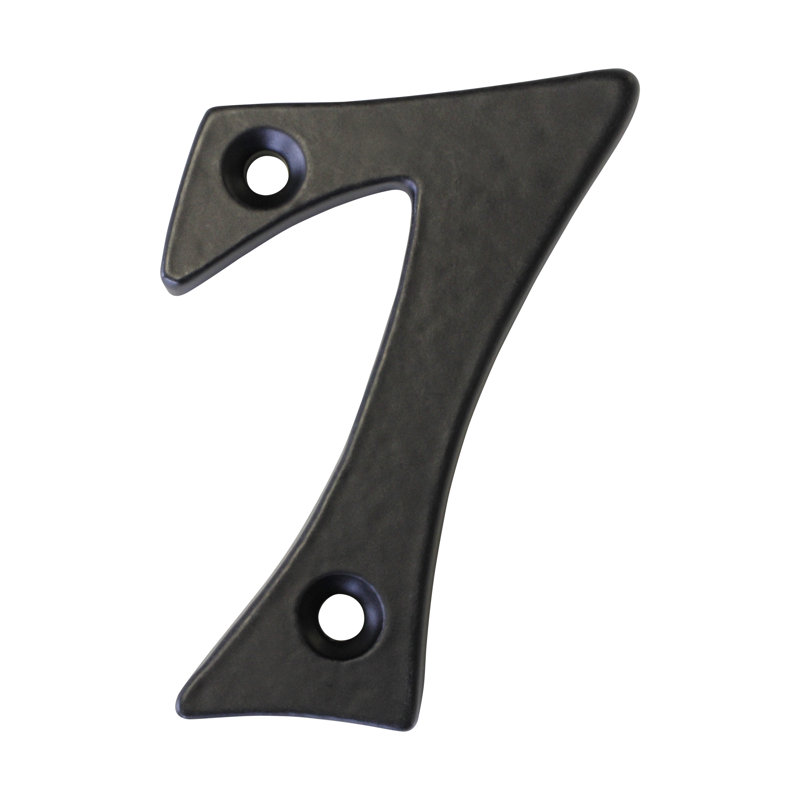 Numéro de maison 2 po, 7, Noir