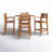 Carlleen 4 - Person Wood Patio Dining Set with Oval Table-1693295545