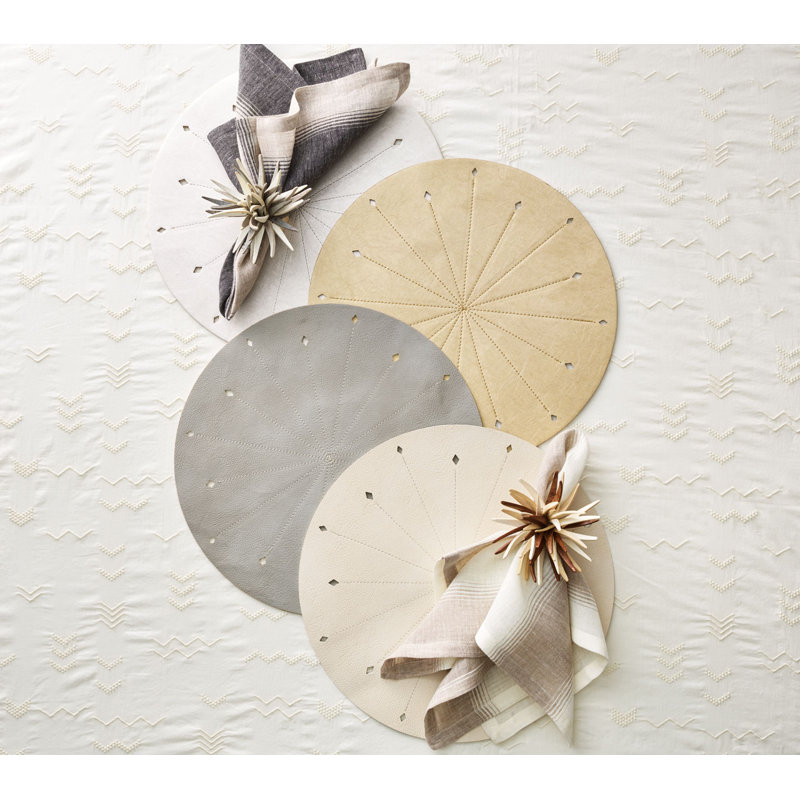 Dart Placemat, Gray/Beige