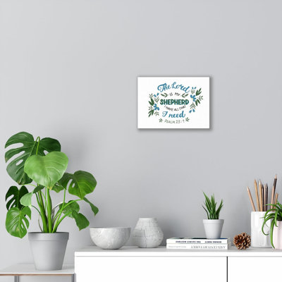 The Lord Is My Shepherd Psalm 23:1 1 Piece Wrapped Canvas Wall Art
