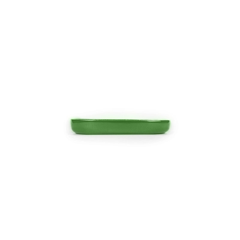Vaisselle en verre assiette ronde en verre de paprika de 9,5 po de diamètre, Vert