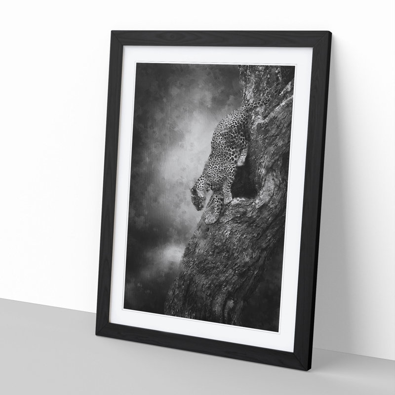 Leopard Vol.5 - Picture Frame Painting, Black Framed, 65cm H x 48cm W x 2cm D