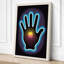 Glowing Hand in Light Modern - Wrapped Canvas-1765368979-1765369003