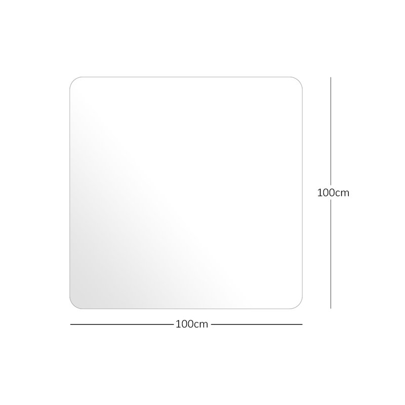 Frosted Chair Mat For Hard Floors, 100 x 100cm