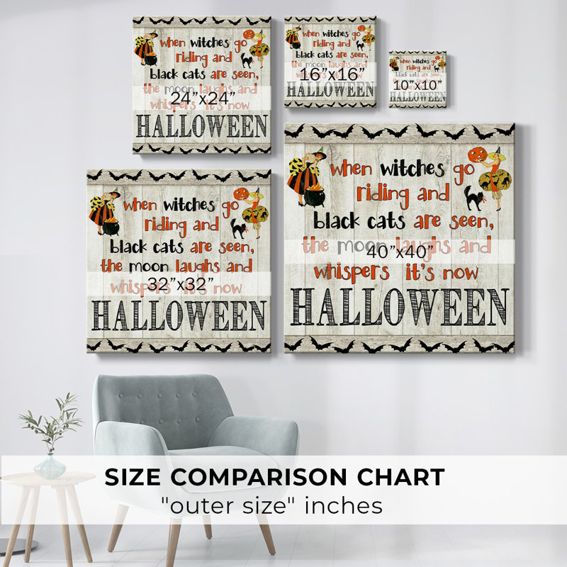 Poème d'Halloween, H 16 po x l 16 po x P 1,5 po