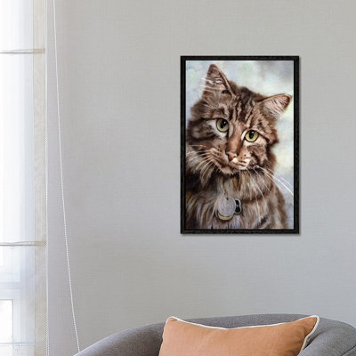 Maine Coon Eyes by Rachel Parker - Floater Frame Gallery-Wrapped Canvas Giclée on Canvas