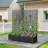 Iversen Metal Planter Box With Trellis With Wheels-1687491148