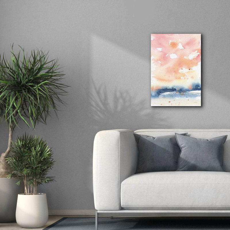 «Sunrise Seascape II» par Katrina Pete, estampe numérique sur toile, H 26 po x l 18 po x P 0,75 po