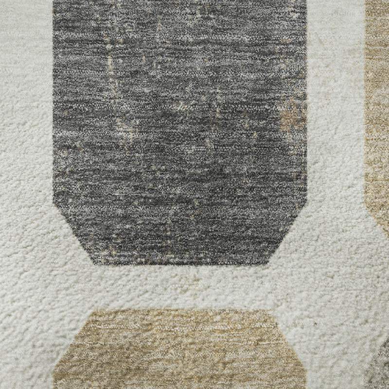 Tapis géométrique de qualité supérieure lavable à la machine Ralston AMF1950, Rectangle 10 pi x 14 pi