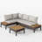 L-Shaped Rattan Outdoor Patio Sofa Set-171392810-200797399