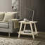 Ensemble de 3 tables basses, table basse et 2 tables de bout, finition blanc cassé, table