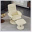 Fauteuil inclinable pivotant à 360 ° avec repose-pieds, vibration à 5 points, siège chauffant et méridienne réglable en cuir synthétique à 140 °-1351436860