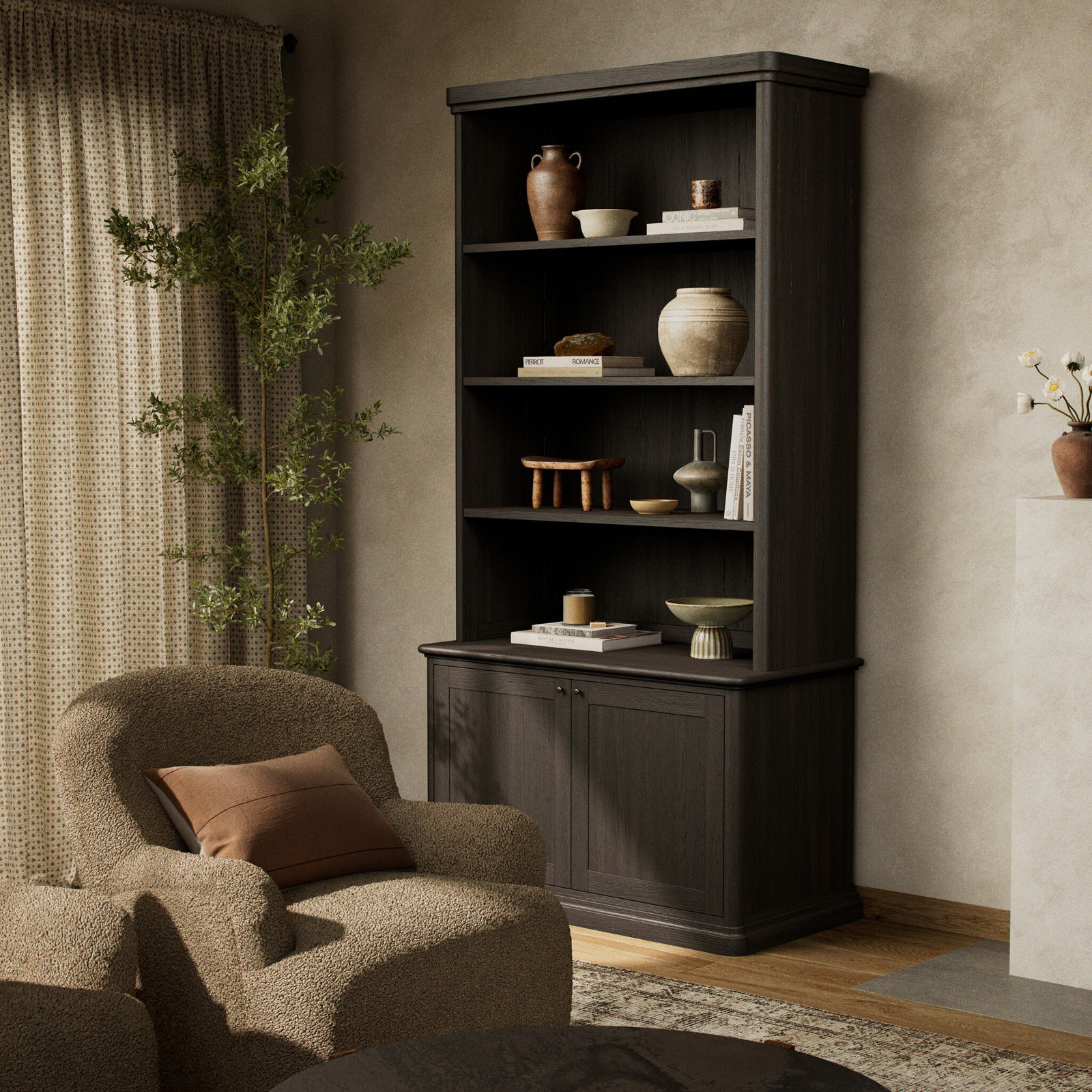 Dumont Bookcase, Smoked Black