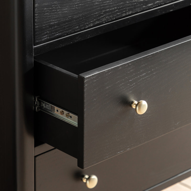 3 - Drawer Rectangle Accent Chest, Black