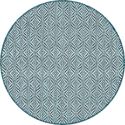 Lithonia Blue/Ivory Indoor/Outdoor Rug