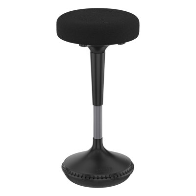 Uncaged Ergonomics® Wobble Stool Adjustable-Height Standing Desk And Balance Stool, Black
