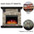 41.3" Electric Fireplace With Mantel,brown-1841445781