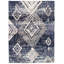 Tapis bleu foncé/beige Widener