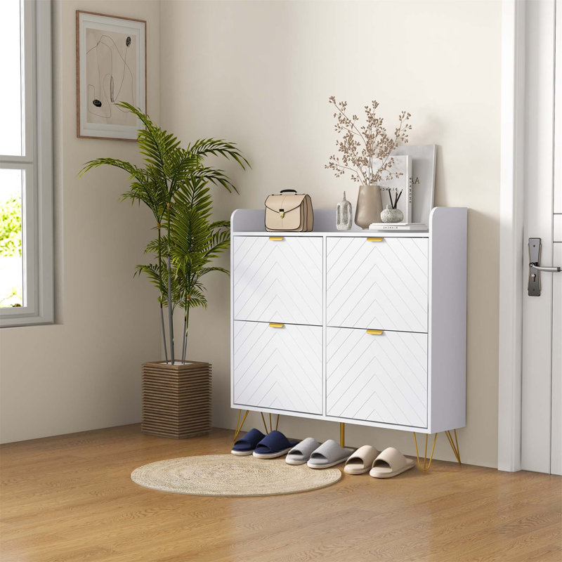 16 Pair Flip Down Shoe Storage
