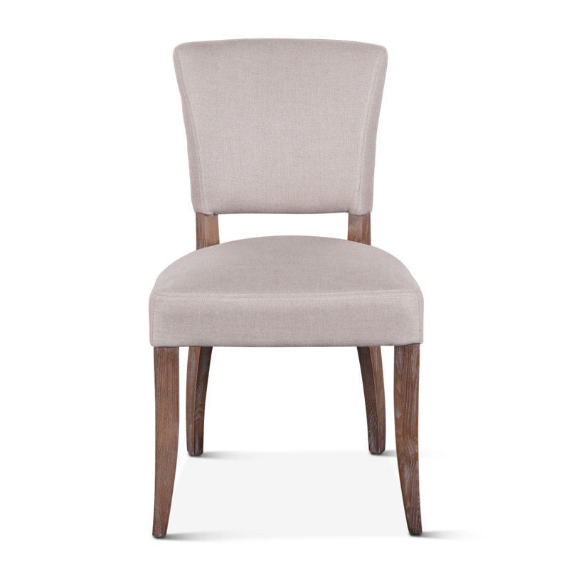 Mindy Upholstered Dining Chair, Asphalt Gray , White