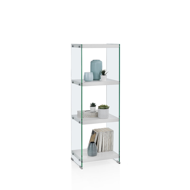 Sifert Glass Shelving Unit, 125cm H x 40cm W x 30cm D