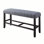 Banc rembourré Gelman en gris et espresso vieilli