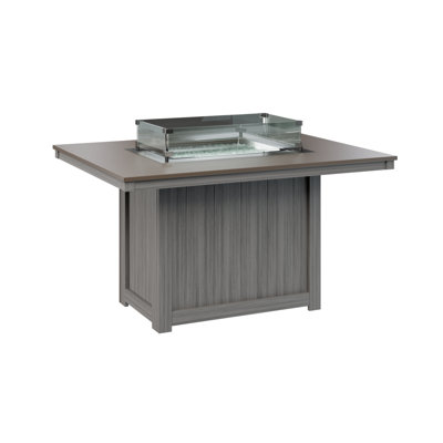 Berlin Gardens Donoma 54″ Rectangular Dining Fire Pit Table