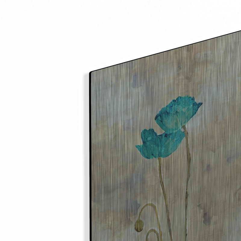 «Tealqoise Flowers 1» par Inconnu JD, H 16 po x l 12 po