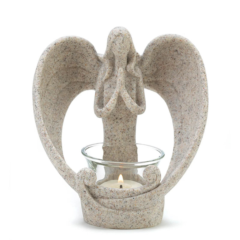 Bougeoir ange du désert | Support à pilier Rustic Southwest