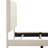 Queen Size Platform Bed With Cover And Side Rails Transitional Fabric