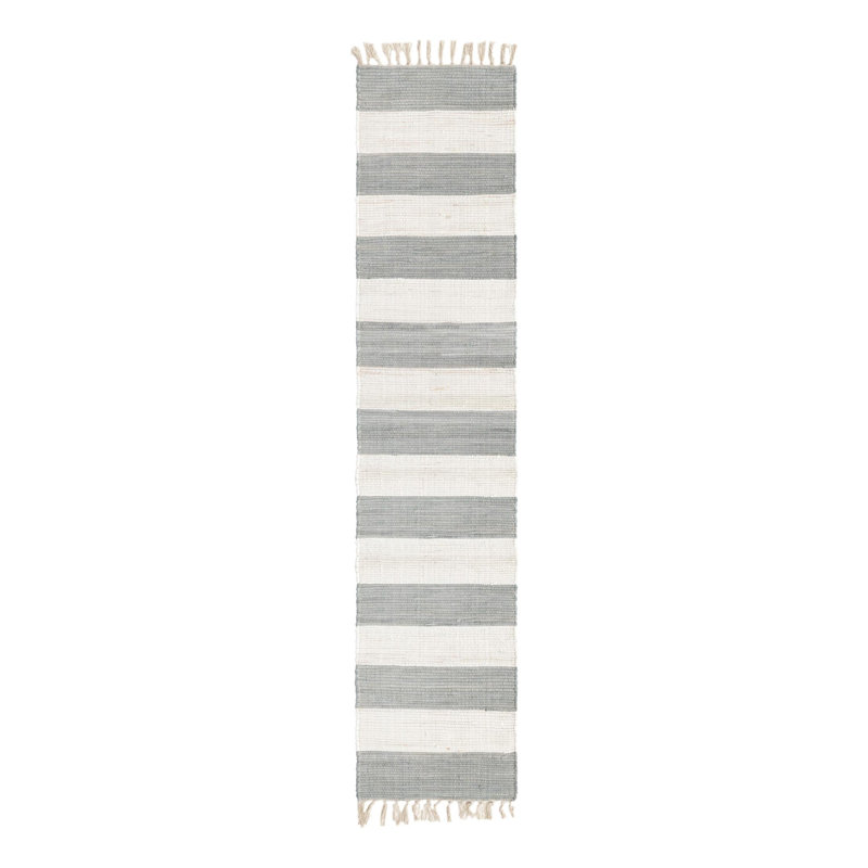 Rinker Cotton Striped Indoor Rug, Runner 2'2" x 10'
