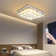 17.71" Modern Square Crystal Infinitely Dimmable Ceiling Light With Remote Control