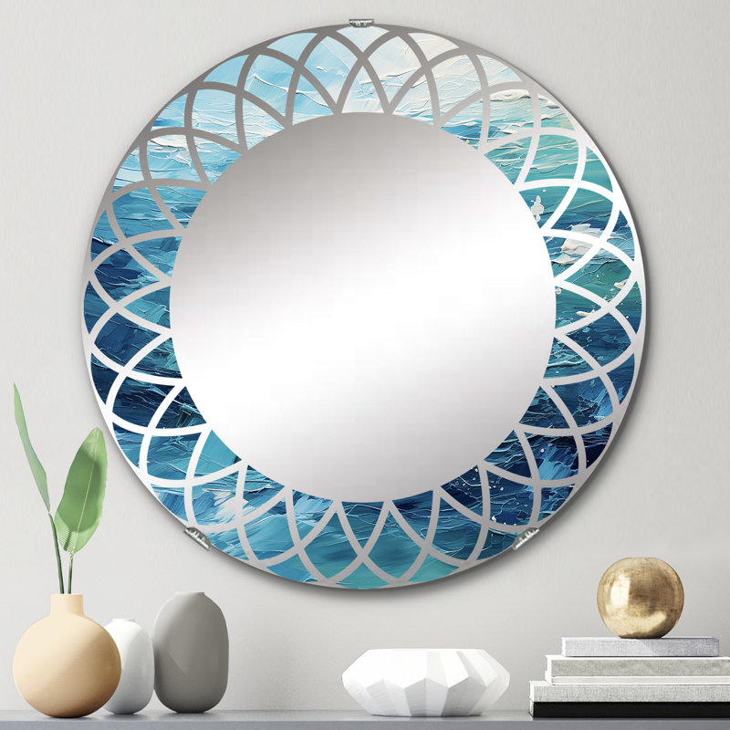 Brayville - Miroir mural moderne rond, 24 po x 24 po