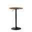 Table de bar d'extérieur réglable noire élégante, base en métal, plateau rond de 24 po de diamètre, table de salle à manger en noir, décoration intérieure moderne
