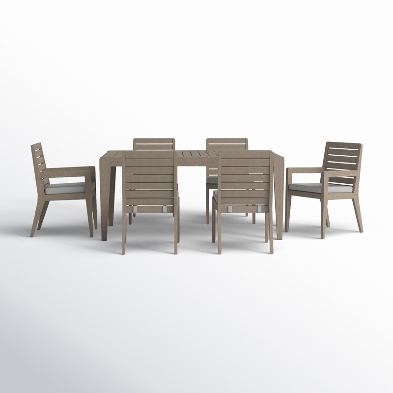 Ojai 40'' Rectangular 6 - Person Outdoor Dining Set with Cushions